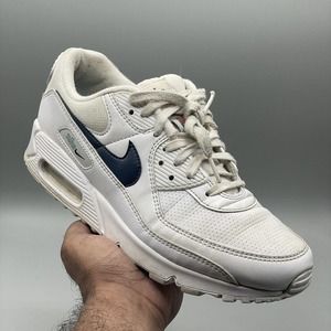Nike Women's Air Max 90 SE Shoes White Thunder Blue DH1316-101 Size 10